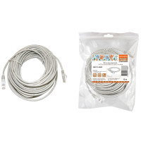 Патч-корд народный U/UTP Cat 5e 4PR 24AWG PVC, литой 15 м, серый TDM 1/30