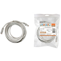 Патч-корд народный U/UTP Cat 5e 4PR 24AWG PVC, литой 3 м, серый TDM 5/150