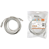 Патч-корд народный U/UTP Cat 5e 4PR 24AWG PVC, литой 5 м, серый TDM 5/100