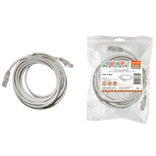 Патч-корд народный U/UTP Cat 5e 4PR 24AWG PVC, литой 7 м, серый TDM 5/60