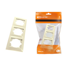 Рамка TDM 3-х постовая, вертикальная, сл. кость "Лама" 15/180 ЦЕНА ▼