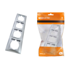 Рамка TDM 4-х постовая, вертикальная, серебр. металлик "Лама" 12/144 ЦЕНА ▼ Рамка TDM 4-х постовая, вертикальная, серебр. металлик "Лама" 12/144 ЦЕНА ▼