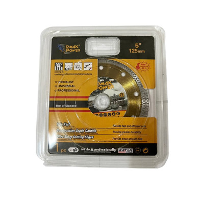 Круг алмазный X-Тurbo Dmax 1,4х125мм сплошной по керамике ультратонкий, сух. и мокр. резка, керамогр