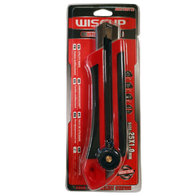 Нож пистолетный WISEUP с выдвижным лезвием 25мм