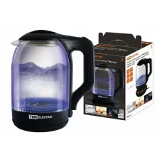 Чайник "Нептун", стекло, 1,8 л, 1800 Вт, черный, TDM