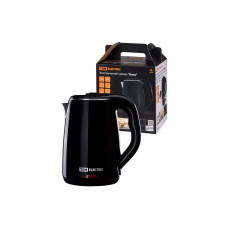 Чайник "Ника", нержавеющая сталь / пластик, 1,8 л, 1800 Вт, черный, TDM