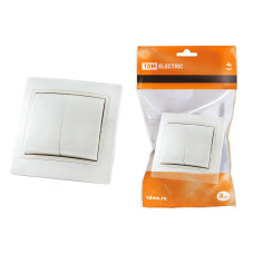 Выключатель TDM 2 кл. 10А, белый "Таймыр" 10/100 Выключатель TDM 2 кл. 10А, белый "Таймыр" 10/100