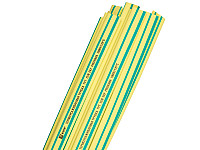 Термоусаживаемая трубка ТУТ нг EKF PROxima 12/6, желто-зеленая 1м. 50/1000