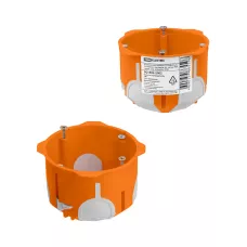 Установочная коробка СП D68х50 мм, 2-х компон., самор., пл. лапки, IP30, оранж., TDM /мин.5шт Установочная коробка СП D68х50 мм, 2-х компон., самор., пл. лапки, IP30, оранж., TDM /мин.5шт