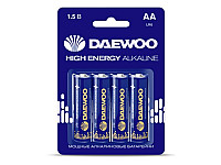 Батарейка DAEWOO LR6 BL-4 HIGH Energy Alkaline 40/960 NEW 2021