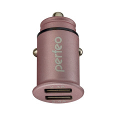 PERFEO Автомобильное зарядное устройство с двумя разъемами USB, 2x2.4А, розовый, "AUTO 2" /50 PERFEO Автомобильное зарядное устройство с двумя разъемами USB, 2x2.4А, розовый, "AUTO 2" /50