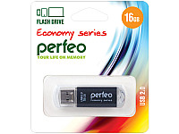 Perfeo USB флэш-диск 16GB E01 Black economy series 10/100