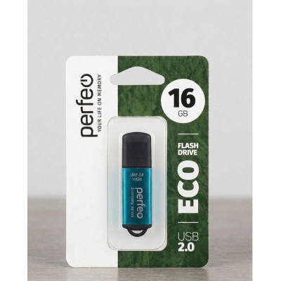Perfeo USB флэш-диск 16GB E01 Blue economy series 10/100