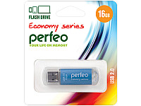 Perfeo USB флэш-диск 16GB E01 Blue economy series 10/100
