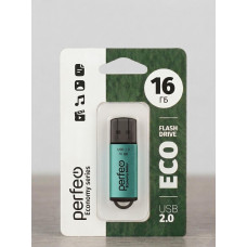 Perfeo USB флэш-диск 16GB E01 Green economy series 10/100