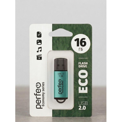 Perfeo USB флэш-диск 16GB E01 Green economy series 10/100 Perfeo USB флэш-диск 16GB E01 Green economy series 10/100
