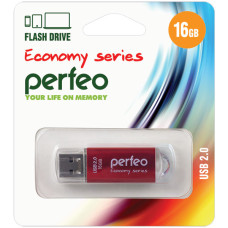 Perfeo USB флэш-диск 16GB E01 Red economy series 10/100