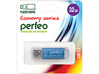 Perfeo USB флэш-диск 32GB E01 Blue economy series 10/100