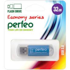 Perfeo USB флэш-диск 32GB E01 Blue economy series 10/100