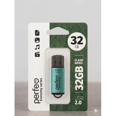 Perfeo USB флэш-диск 32GB E01 Green economy series 10/100 Perfeo USB флэш-диск 32GB E01 Green economy series 10/100