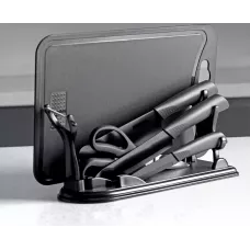 Набор кухонный COLTELLO NERO (7 предметов): 3 ножа, ножницы, овощечистка, разд. доска, подставка