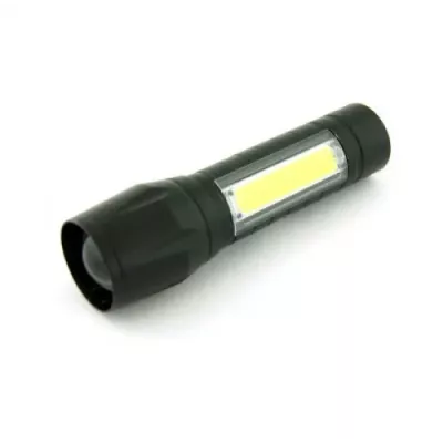 Фонарь ручной, YM-H606 с двумя источниками света,   (с бок. подсветкой, аккум., подзарядка micro)