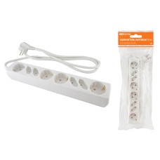 Удлинитель бытовой  У044, 4 б/з+4 с/з, 5метров, ПВС 3х1,5мм2  16А/250В TDM 1/20