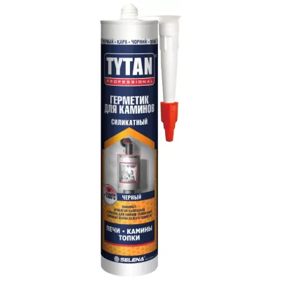 Герметик для каминов силикатный черный TYTAN Professional 280 мл