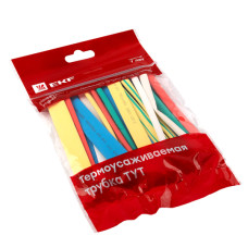 Набор ТУТ нг: 7 цветов по 5шт. Разного диам (4/2; 6/3; 8/4; 10/5; 12/6) 100мм. EKF PROxima/мин.2упак