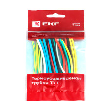 Термоусаживаемая трубка ТУТ нг 4/2 набор:7 цветов по 3шт. 100мм. EKF PROxima /мин.пар.5упак Термоусаживаемая трубка ТУТ нг 4/2 набор:7 цветов по 3шт. 100мм. EKF PROxima /мин.пар.5упак