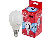 ЭРА Лампочка светодиодная RED LINE LED P45-10W-840-E14 R Е14 10Вт шар нейтральный белый свет