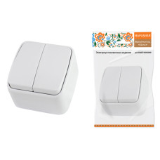 Выключатель TDM открытой установки, 2-кл. IP20 10А, белый "Дача" Народная0 /мин.пар.5шт Выключатель TDM открытой установки, 2-кл. IP20 10А, белый "Дача" Народная0 /мин.пар.5шт