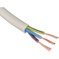 Провод ПВС 3х1,5 бел. /мин.пар.100м Провод ПВС 3х1,5 бел. /мин.пар.100м