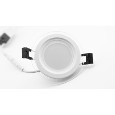 Светильник встраиваемый LEEK GLRL WH 12W D160 4К  (окантовка стеклом)  /40 ЦЕНА▼