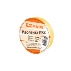 Изолента TDM ПВХ 0,13*15мм, 20м, желтая 5/10/240 Изолента TDM ПВХ 0,13*15мм, 20м, желтая 5/10/240