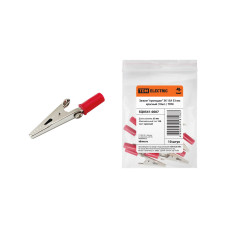 Зажим "крокодил" TDM ЗК 15А 53мм, красный (10 шт) 3/10/500