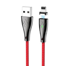 Кабель U75 Lightning-USB магнитный 3A, красный, 1,2 метр hoco 1/10 Кабель U75 Lightning-USB магнитный 3A, красный, 1,2 метр hoco 1/10