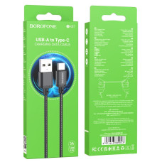 Кабель BX87 Type-C - USB 3А, черный, 1 метр BOROFONE 5/1000