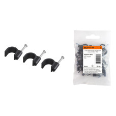 TDM Скоба 6 мм круглая пластиковая, черная (50шт) 2/50/500 TDM Скоба 6 мм круглая пластиковая, черная (50шт) 2/50/500