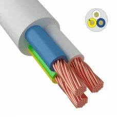 Провод ПВС 3х1,5 ГОСТ на катушке (100м), белый TDM Провод ПВС 3х1,5 ГОСТ на катушке (100м), белый TDM