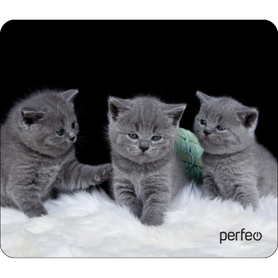 Perfeo Коврик для компьютерной мыши "Cat", Рис.26 (180*220*2 мм), ткань+резиновое основание /100