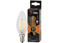 Лампочка светодиодная ЭРА F-LED B35-11W-827-E14 Е14 / Е14 11Вт филамент свеча теплый белый свет