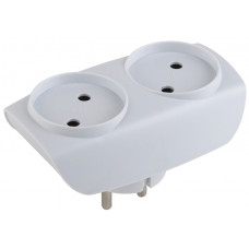 Тройник ЭРА SP-2-W 2гн, без заземл (белый) Тройник ЭРА SP-2-W 2гн, без заземл (белый)