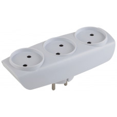 Тройник ЭРА SP-3-W 3гн, без заземл (белый)