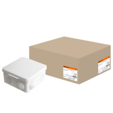 Коробка распаячная TDM ОП 100х100х55мм, крышка, IP54, 8вх. инд. штрихкод /мин.пар.5шт Коробка распаячная TDM ОП 100х100х55мм, крышка, IP54, 8вх. инд. штрихкод /мин.пар.5шт