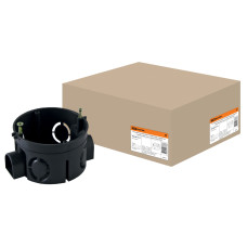 Установочная коробка СП D68х42мм, саморезы, стыковочные узлы, черная, IP20, TDM 10 /мин.пар.20шт Установочная коробка СП D68х42мм, саморезы, стыковочные узлы, черная, IP20, TDM 10 /мин.пар.20шт