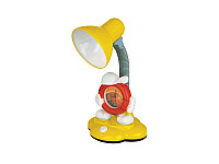Настольный светильник Camelion KD-388 C07, 230В, 40Вт, E27, жёлтый, с часами 16/192
