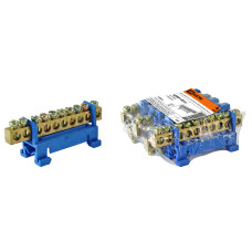 Шина "N" нулевая с изолятором на DIN-рейку TDM 6x9мм стойка мал. 10 групп 5/500 Шина "N" нулевая с изолятором на DIN-рейку TDM 6x9мм стойка мал. 10 групп 5/500