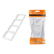 Рамка TDM 4-ая, вертикальная, белая "Валдай" 10/200 Рамка TDM 4-ая, вертикальная, белая "Валдай" 10/200