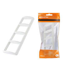 Рамка TDM 4-ая, горизонтальная, белая "Валдай" 10/200 ЦЕНА ▼